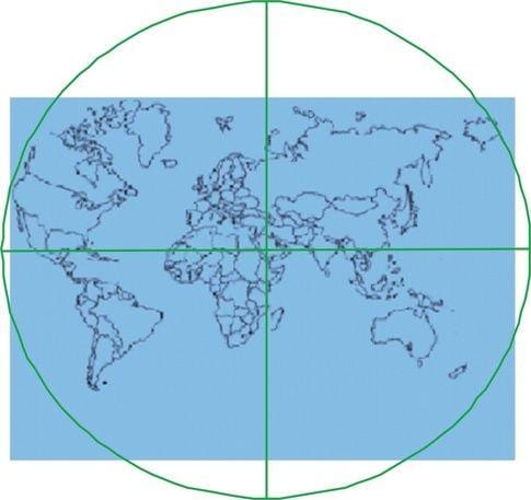 地图的伊斯兰在世界的中心 