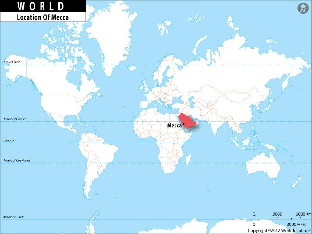 麦加的世界地图