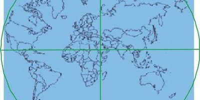 地图的伊斯兰在世界的中心 
