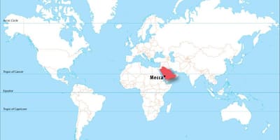 麦加的世界地图