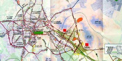 麦加的谢里夫圣地的地图